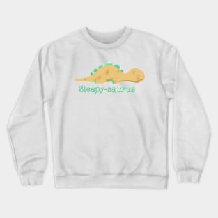 Sleepy-saurus (yellow dinosaur) Crewneck Sweatshirt